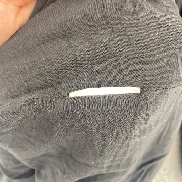 MINKPINK Dress Women Medium Black Mini Cutout Front V Neck Ruffle Balloon Sleeve - Picture 6 of 9